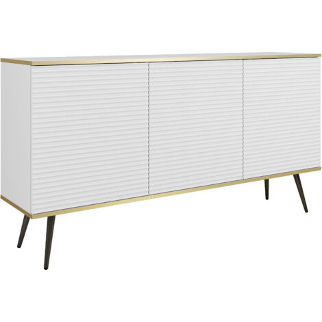 Cassettiera, Nero, gambe nere, 107 x 85 x 39 cm
