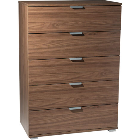 CASSETTIERA NOCE CON 5 CASSETTI 75 X 38 X H103 CM
