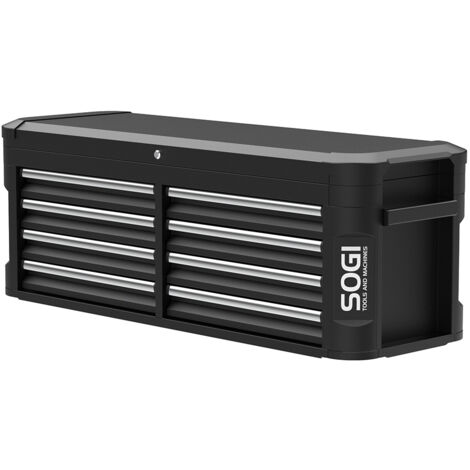 Cassettiera portautensili SOGI X6-08 - 8 cassetti - 1 vano con coperchio - serratura centralizzata - nero grafite