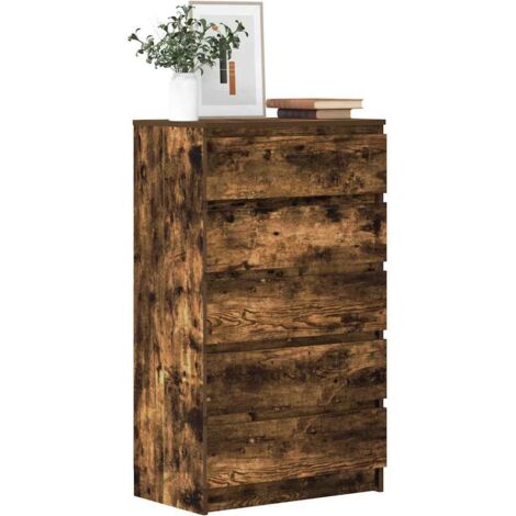 Cassettiera Rovere Fumo 60x36x103 cm in Legno Multistrato vidaXL