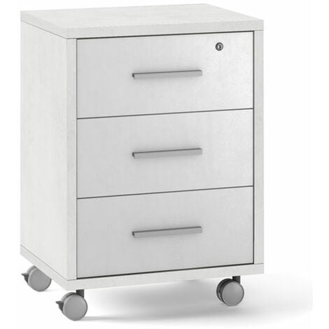 SCRIVANIA CON CASSETTIERA Tavolo Porta Pc Computer Acciaio Legno Ufficio  Grigio EUR 129,90 - PicClick IT