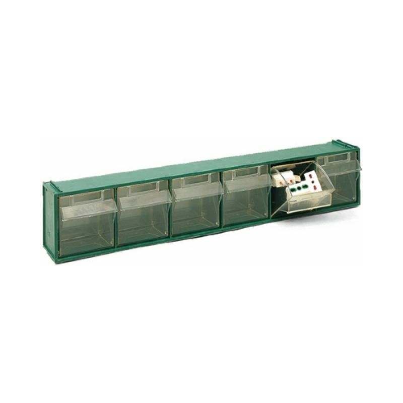 Image of Dianhydro - cassettiera sovrapponibile in pp fox 102 - mm 600x94x H.112 Verde LxPxH mm 600x94xH.112