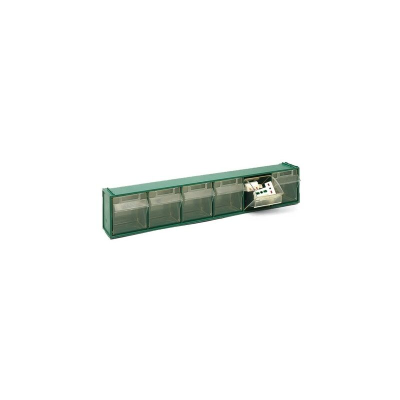 Image of CASSETTIERA SOVRAPPONIBILE IN PP FOX 102 - MM 600x94x H.112 Verde LxPxH mm 600x94xH.112