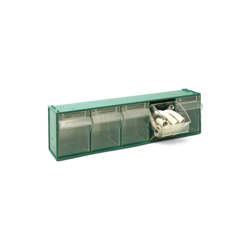 Image of Cassettiera sovrapponibile in pp fox 103 - mm 600x135x H.164 Verde LxPxH mm 600x135x164 dh