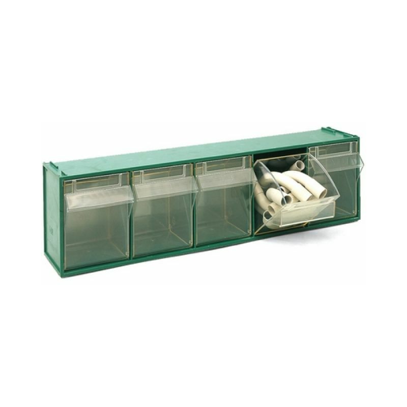 Image of Cassettiera sovrapponibile in pp fox 103 - mm 600x135x H.164 Verde LxPxH mm 600x135x164