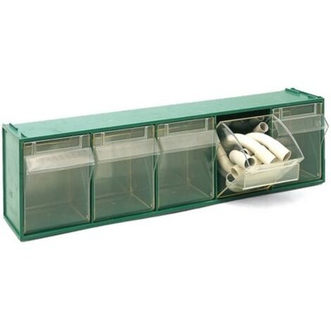CASSETTIERA SOVRAPPONIBILE IN PP FOX 103 - MM 600x135x H.164 Verde LxPxH mm 600x135x164