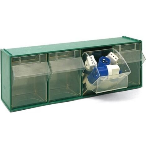 CASSETTIERA SOVRAPPONIBILE IN PP FOX 104 - MM 600x177x H.206 Verde LxPxH  mm 600x177x206