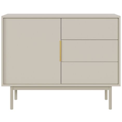 Cassettiera: tre ante, mobile: Cashmere, 123,4 x 103,5 x 39,5 cm