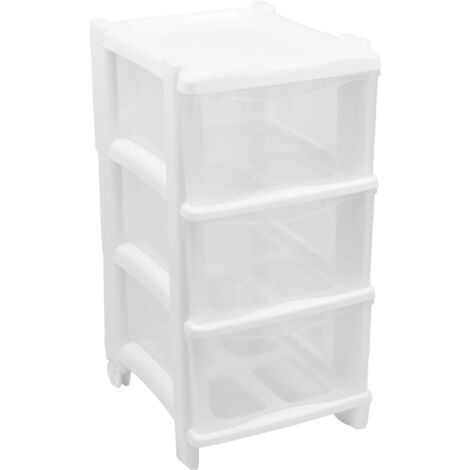 GIOSTYLE CASSETTIERA UNIVERSALE 'ESSENTIAL' 3 Cassetti, 29,5x36x59,5 cm - Col. Bianco - GIO' STYLE