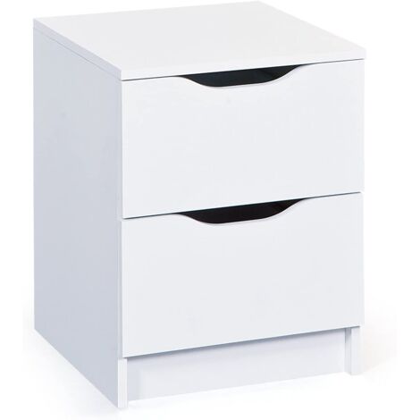CASSETTIERA WESTPHALEN 2 CASSETTI 40x40x50H STRUTTURA IN LAMINATO VERNICIATO BIANCO