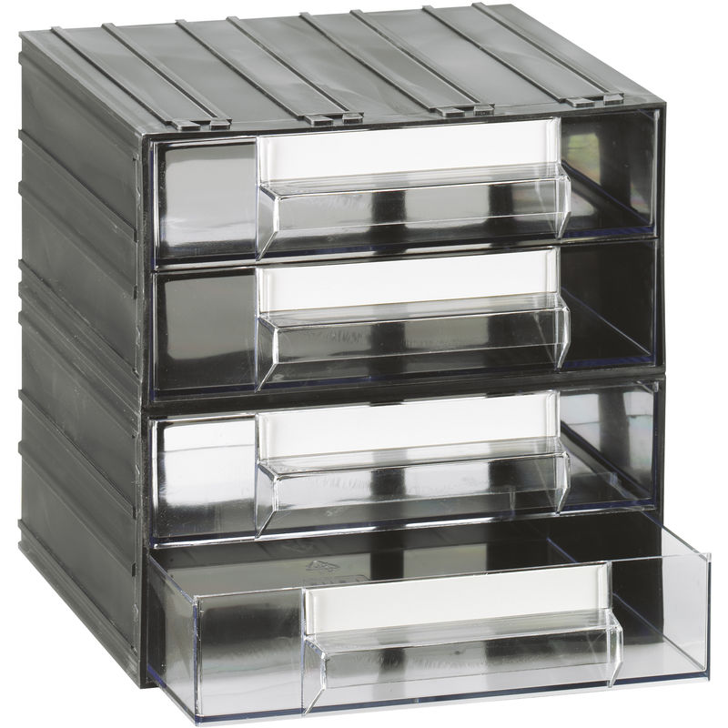 Image of Mobil Plastic - Cassettiera modulare T/43 con 4 cassetti - Trasparente trasparente