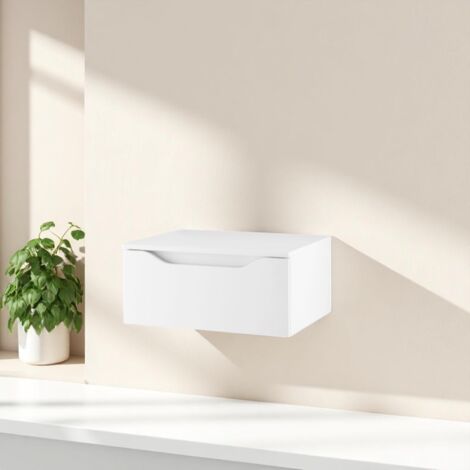 Cassetto bagno sospeso 60 cm GIGLIO Bianco Lucido