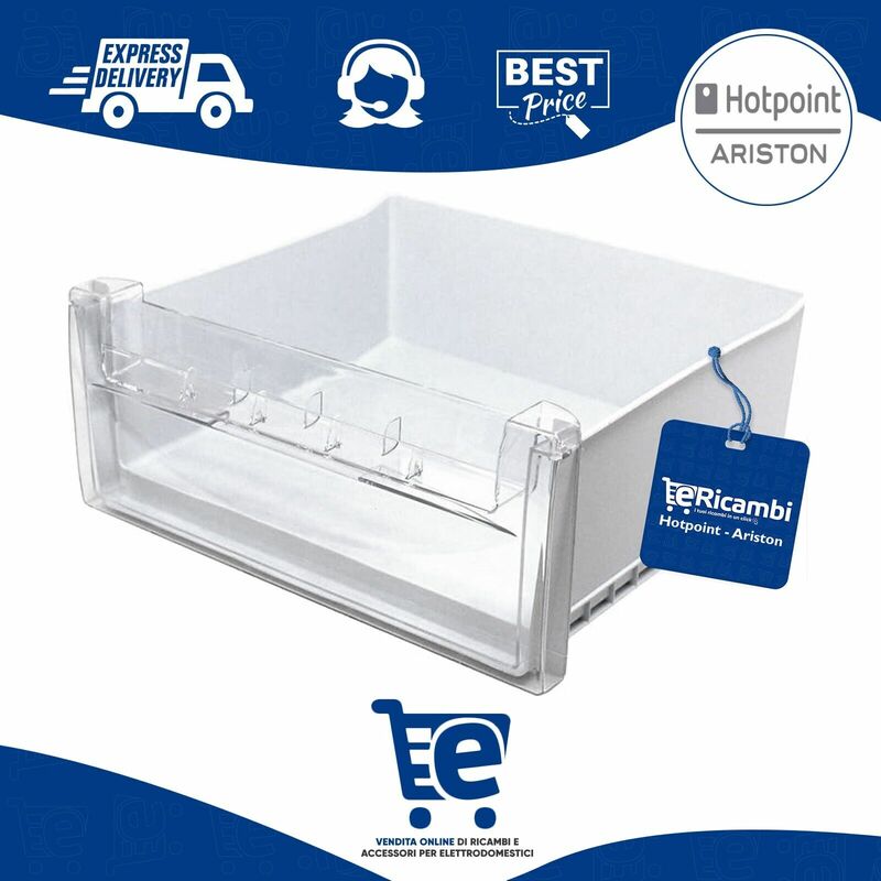 Cassetto Contenitore Intermedio Freezer Congelatore Hotpoint Ariston 384X162X342