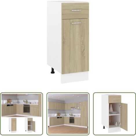 Cassetto cucina -  Armadio Inferiore Cassetto “Lyon” Rovere Sonoma 30x46x81,5
