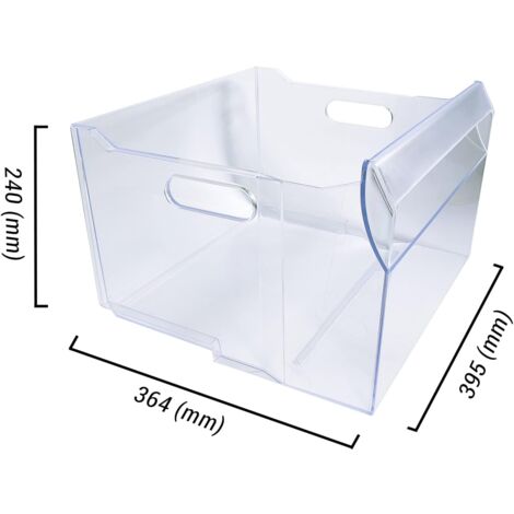 Cassetto Freezer Surgelati Congelatore per Frigoriferi Ariston Indesit Hotpoint, Dimensioni 395x240x364 (mm) Trasparente, Originale 481010808870, per Modelli BCB7030AA BF1801EF1