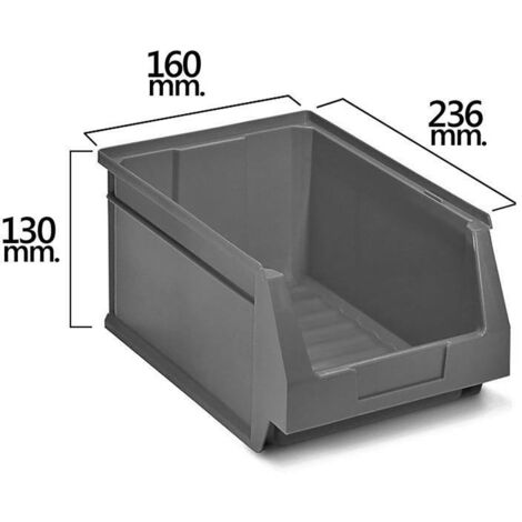 Cassetto impilabile grigio Nº52 236x160x130 mm. (2/6)