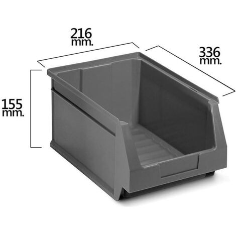 Cassetto impilabile grigio Nº54 336x216x155 mm. (6/6)