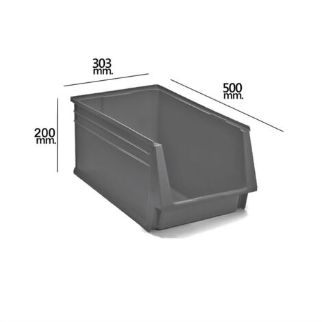 Cassetto impilabile grigio Nº58 500x303x200 mm.