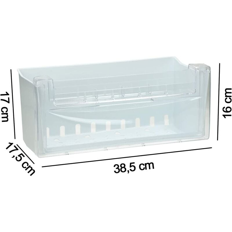Image of Cassetto Inferiore Freezer Congelatore Hotpoint Ariston Scholtes, PW/Cristal Originale, Dimensioni: (lhp) 385x170x175 mm, Codice Articolo 283233