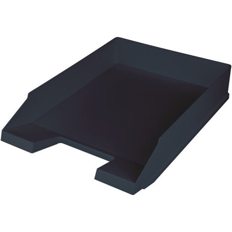 Cassetto porta lettere per DIN A4-C4 nero H67xW254xD347mm con impugnatura incassata + campo di etichettatura (Per 5)