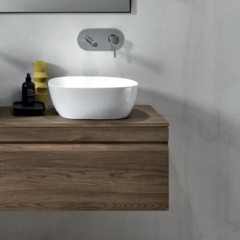 Cassetto sospeso portalavabo da bagno in PVC 100 cm RIO Tek