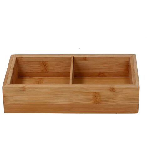 Cassetto Svuotatasche Rettangolare 21x11xh4,8 cm in Bambù Naturale