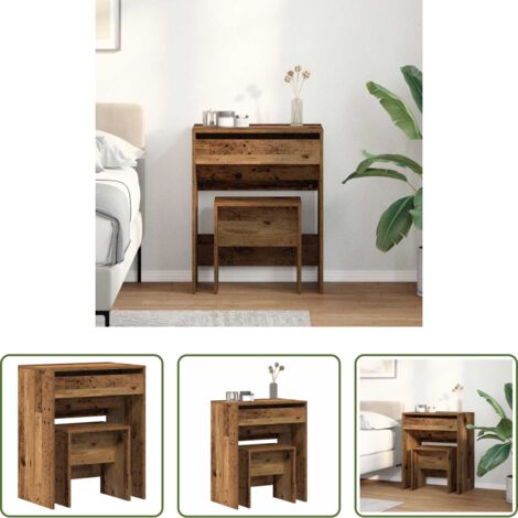 Cassetto - Tavolo da Trucco con cassetto Legno vecchio 60 x 40 x 75 cm