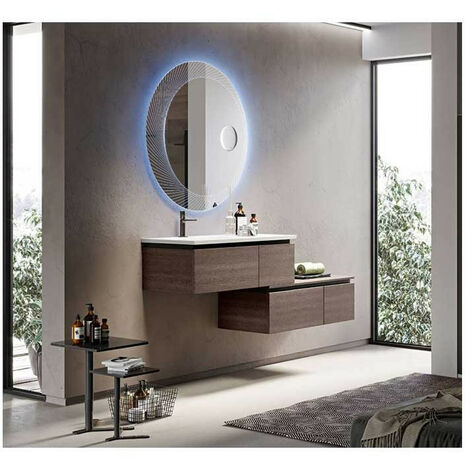 Cassettone Avril100 cm SospesoFrassino scuro 2 cassetti