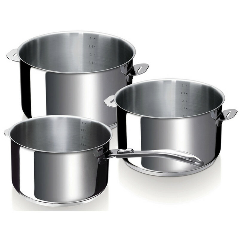 Beka - Série de 3 casseroles inox 16/18/20cm + 1 manche 12326974