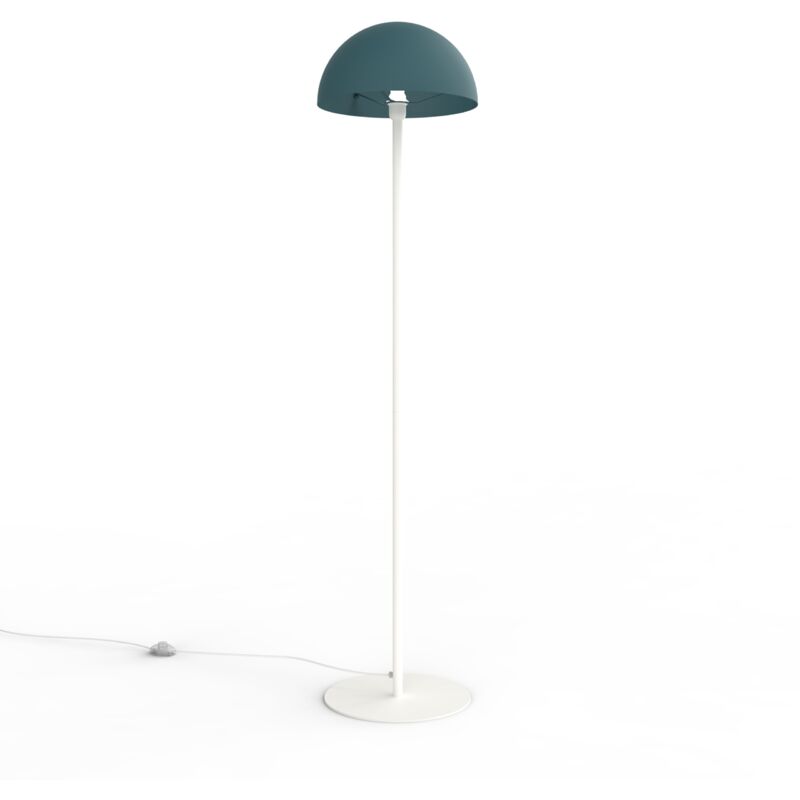 Lumicom - cassis Lampadaire, 1XE27, max 42W, métal, bleu méditerranéen/blanc, D40cm H160cm 40 Bleu méditerranéen/blanc - Bleu méditerranéen/blanc
