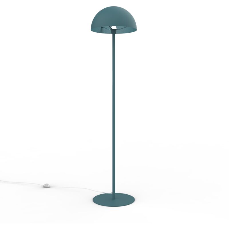 Lumicom - cassis Lampadaire, 1XE27, max 42W, métal, bleu méditerranéen, D40cm H160cm 40 Bleu Méditerranéen - Bleu Méditerranéen