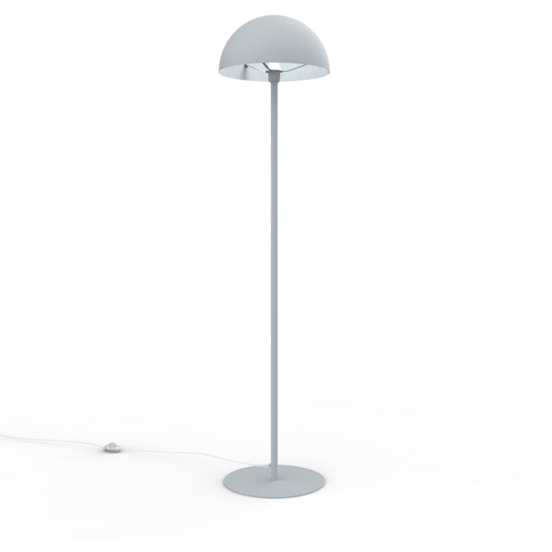 Lumicom - cassis Lampadaire, 1XE27, max 42W, métal, gris, D40cm H160cm 40 Gris - Gris