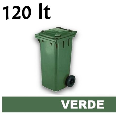 Cassonetto/Pattumiera/Contenitore/Bidone per raccolta rifiuti uso esterno 120lt Verde