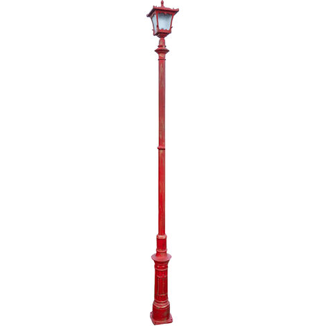 Cast iron and iron lamppost with antique finish