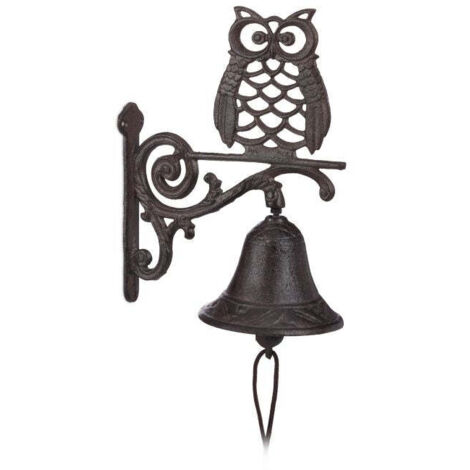 Cast iron door bell owl