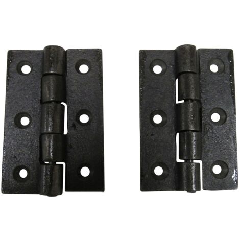 Cast Iron Door Butt Hinges X2 2.5" (Pair Rustic Cabinet Heavy Duty 65MM)
