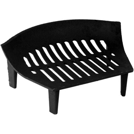 HOME DISCOUNT Cast Iron Fire Grate Fireplace Fireside Accessory Guard, Small