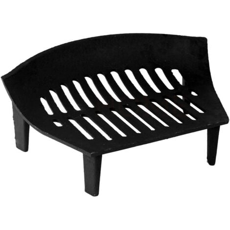 HOME DISCOUNT Cast Iron Fire Grate Small Log Coal Fireplace Accessory, Black