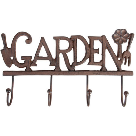 A PLACE FOR EVERYTHING Cast Iron Garden Tool Hook