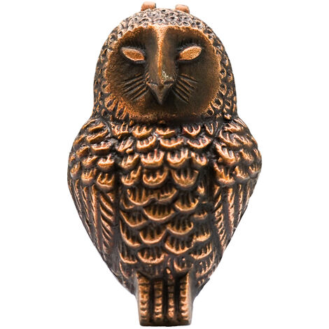 Cast Iron Owl Door Knocker - Iron - L6 x W9.5 x H16 cm - Antique Copper