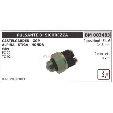 CASTELGARDEN bouton poussoir de sécurité pour rider FC 72 TC 92 003483 19410608/1