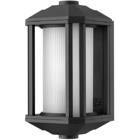 Castelle Hinkley Outdoor 1 Luce Piccola Lanterna da Parete Nera IP44