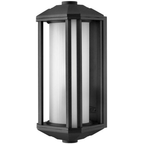 Castelle Hinkley Outdoor Lanterne murale moyenne à 1 lumière noire IP44