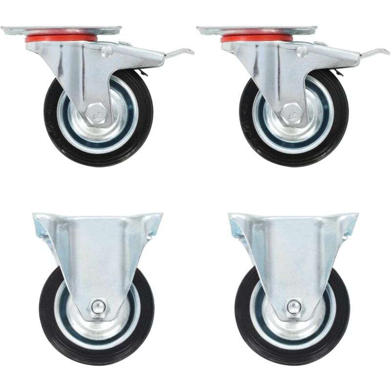 Casters 4 pcs 75 mm Vidaxl