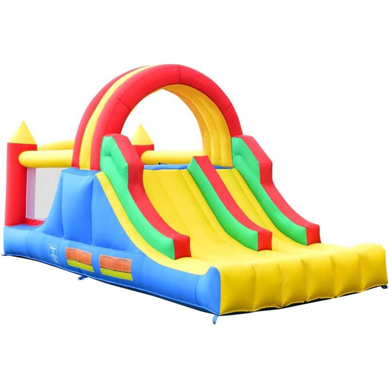 

Castillo Hinchable con 2 Tobogán ara Niños Parque Infantil 5x2x2m Centro de Actividades para Patio Jardín Interior y Exterior