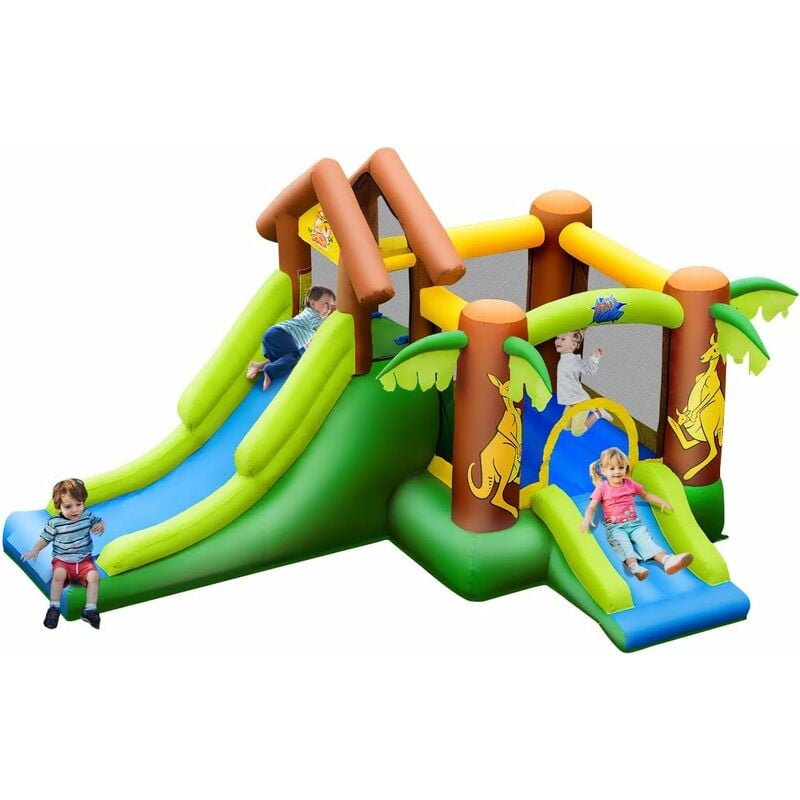 

Castillo Hinchable con Tobogán para Infantil Parque Centro de Juego de 390x340x230cm para Jardín Exterior Hogar