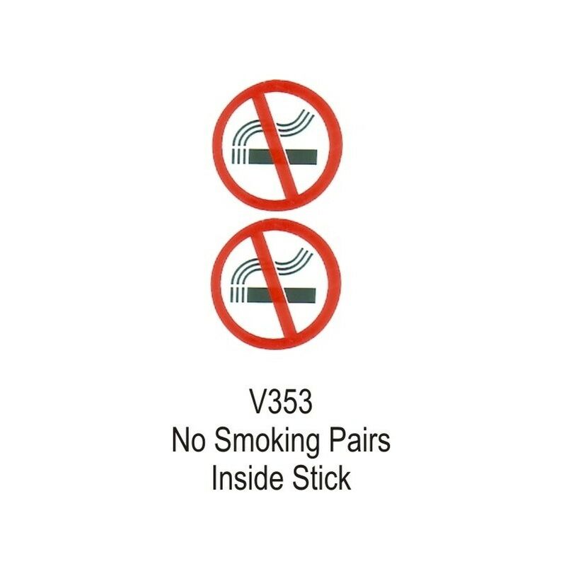 Castle Promotions - Indoor Vinyl Sticker - No Smoking Circle Pair - V353