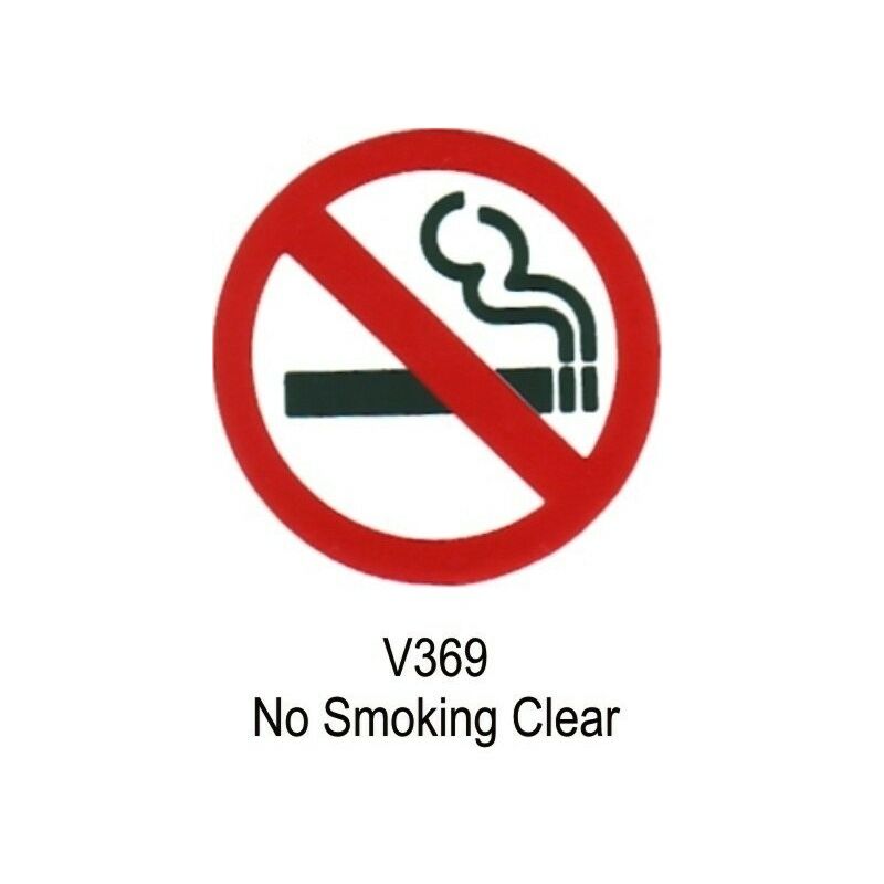 Castle Promotions - Outdoor Vinyl Sticker - Transparent - No Smoking Symbol - V369