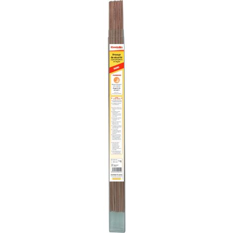 Castolin – Baguette à souder cuivre 2% argent – 2.0 mm diamètre – 500 mm longueur – 1 kg – 8002010P