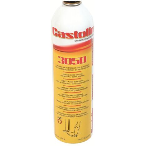 Castolin – Cartouche de gaz 3050 – Gaz pour soudure et découpe à flamme – Usage professionnel – Compatible avec équipements de soudage